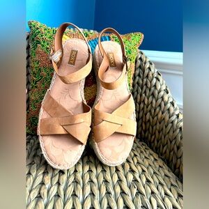 Roxy NEW leather espadrille sandals size 10